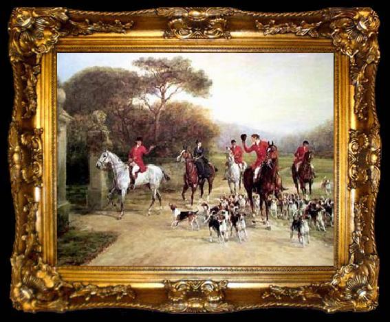 framed  unknow artist Classical hunting fox, Equestrian and Beautiful Horses, 062., ta009-2